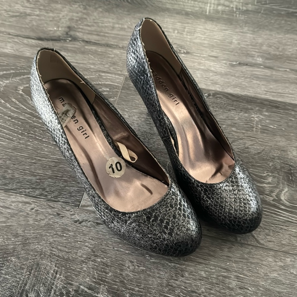 Snake print heels